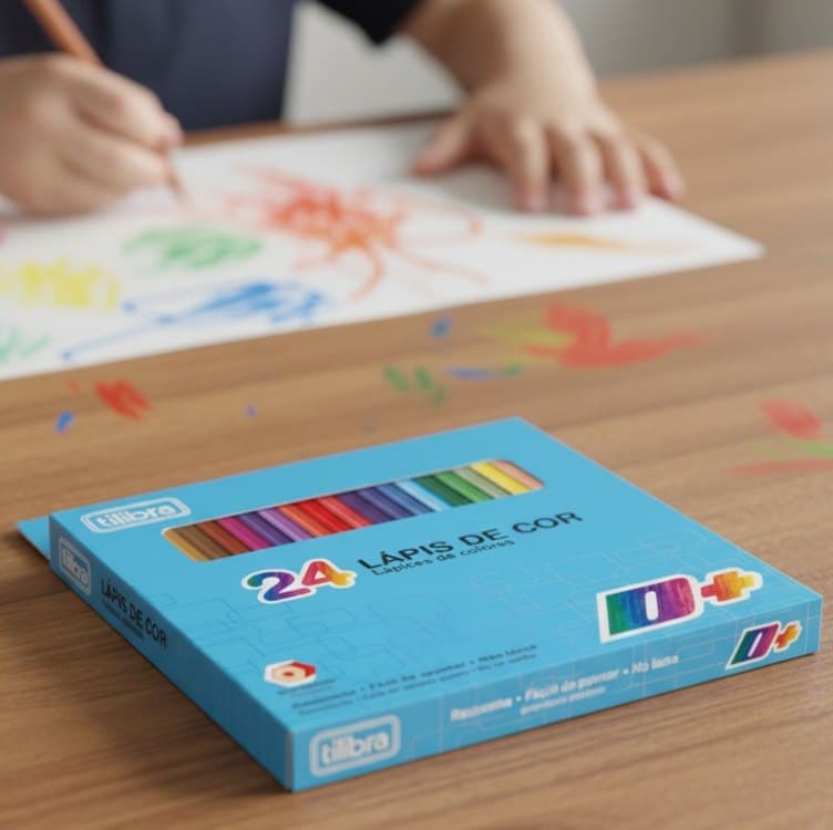 Tilibra - Lápis de Cor 24 Cores Sextavado D+